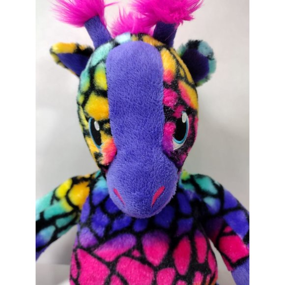 Build a Bear Giraffe Rainbow Wild Style Lisa Frank Plush Stuffed Animal Purple - Picture 3 of 8